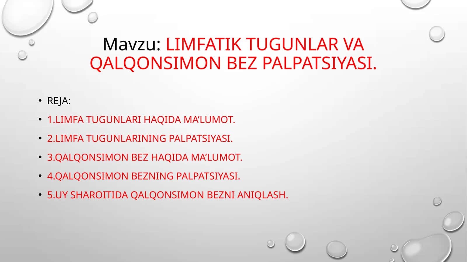 limfa tiktugunlar va qalqonsimon bez palpatsiyasi 1