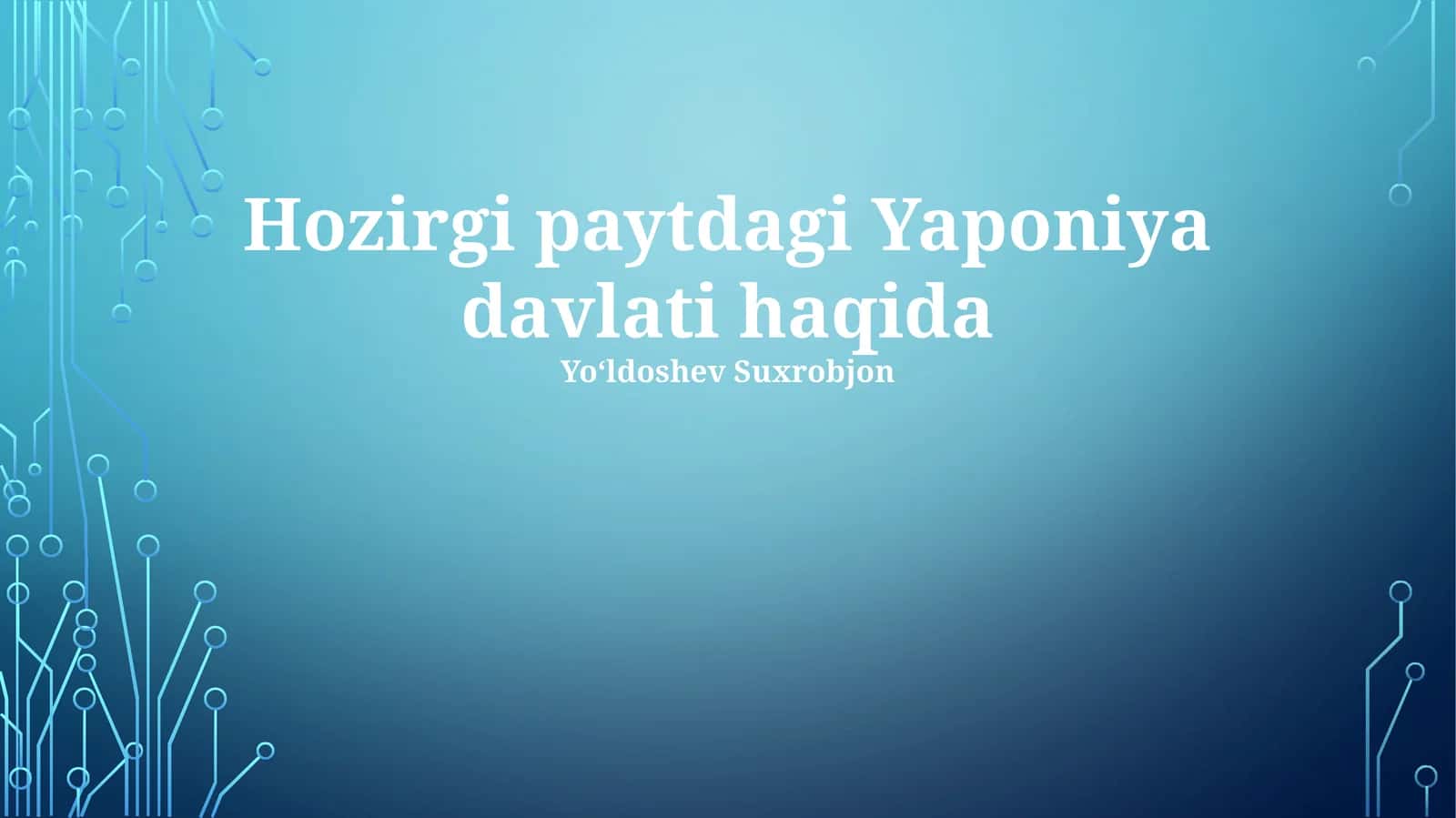 Yaponiya davlati haqida 1