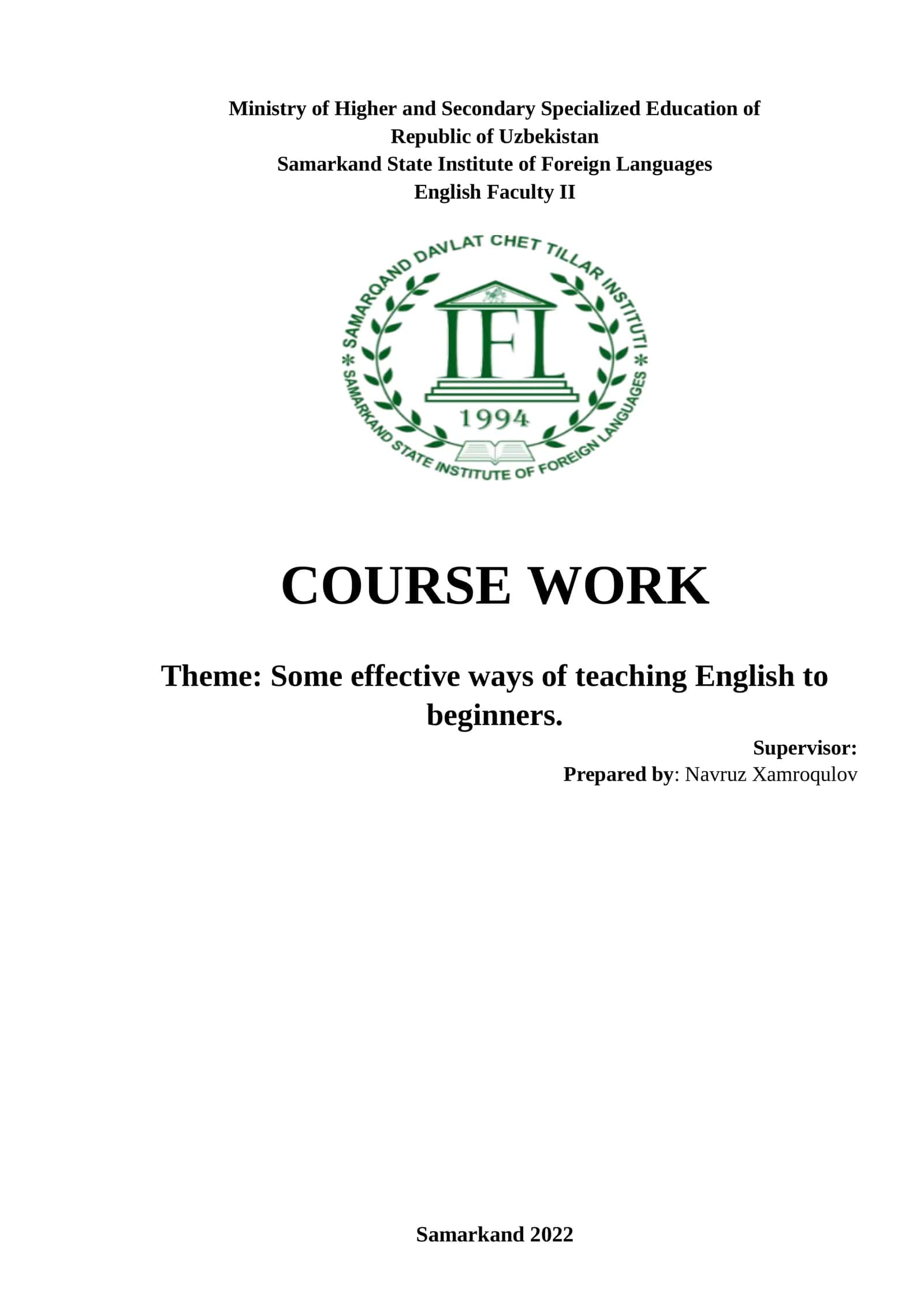 Some effective ways of teaching English to beginners 1