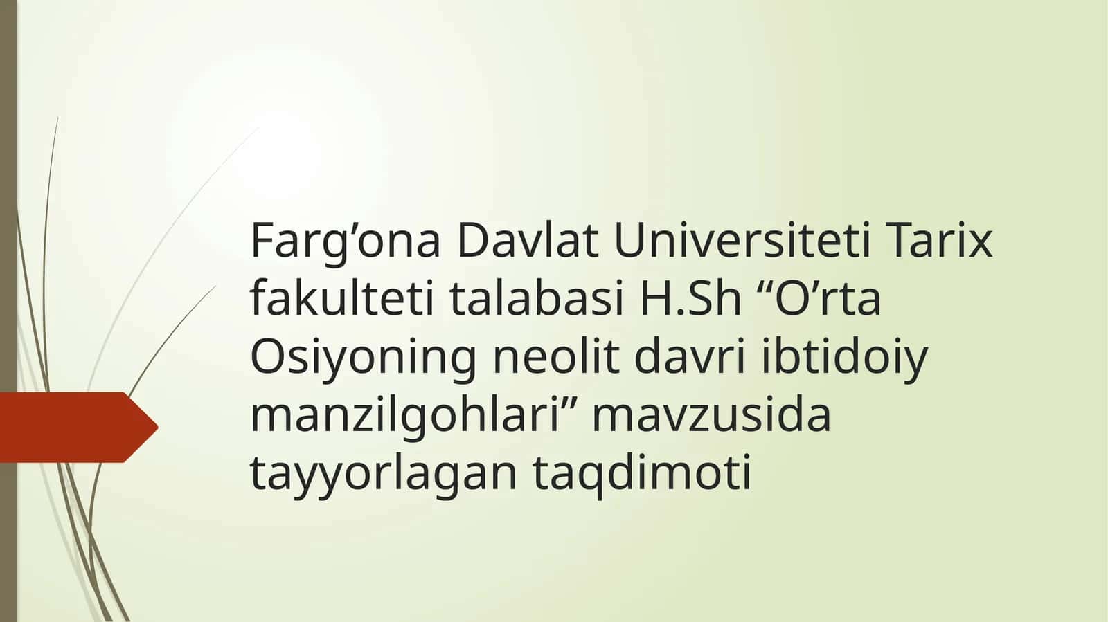 O'rta Osiyoning neolit davri ibtidoiy manzilgohlari 1