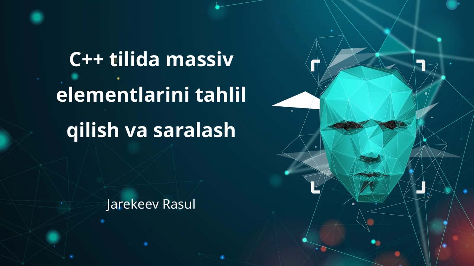 C++ tilida massiv elementlarini tahlil qilish va saralash 1