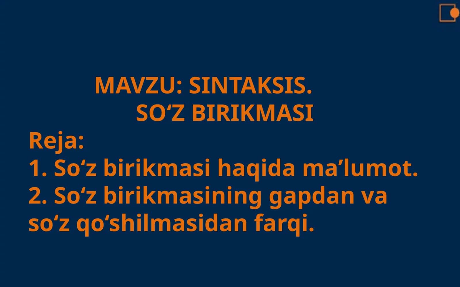SINTAKSIS.SO‘Z BIRIKMASI 1