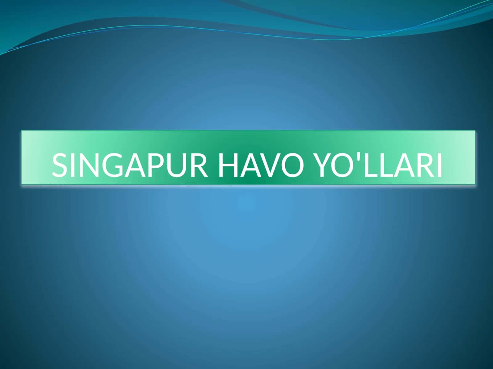 Singapur Havoyollari 1