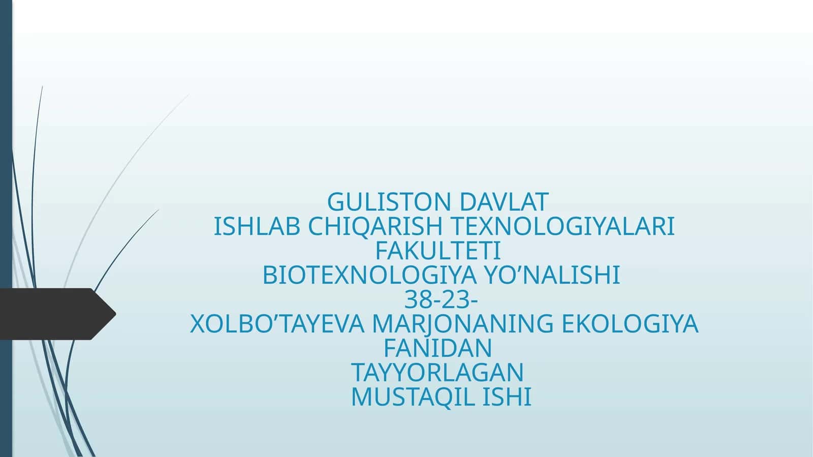BIOSFERA HAQIDA TA’LIMOT 1