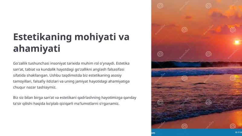 Estetikaning mohiyati va ahamiyati 1