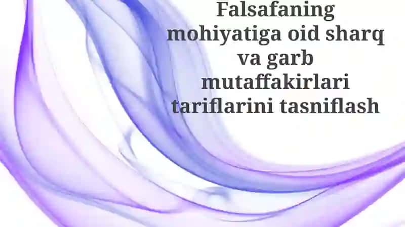 Falsafaning mohiyati