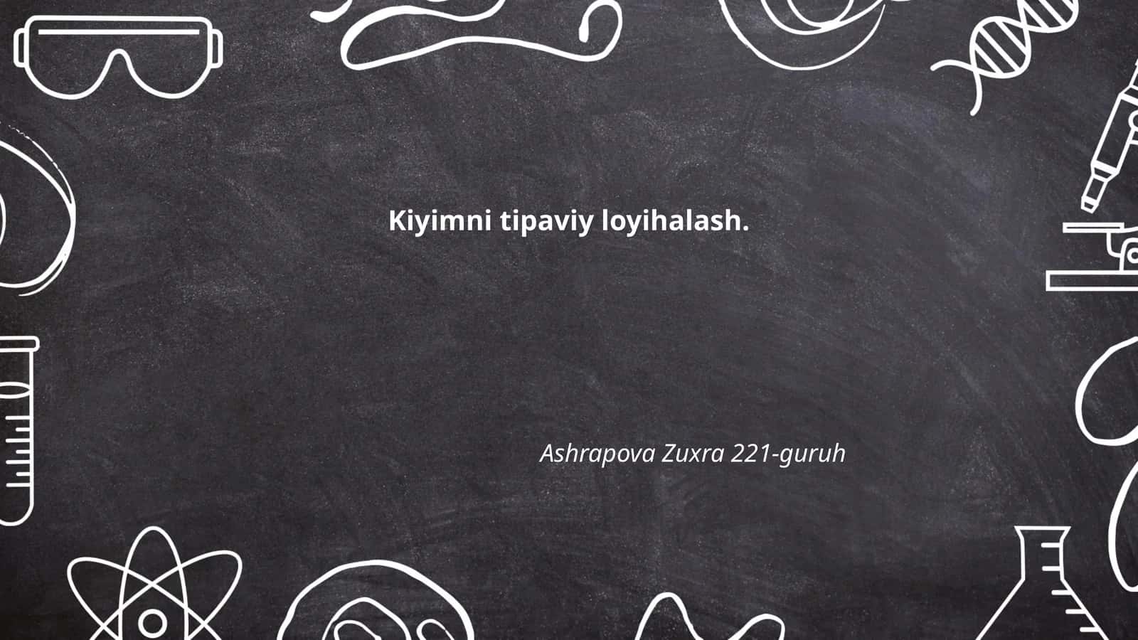 Kiyimni tipaviy loyihalash 1