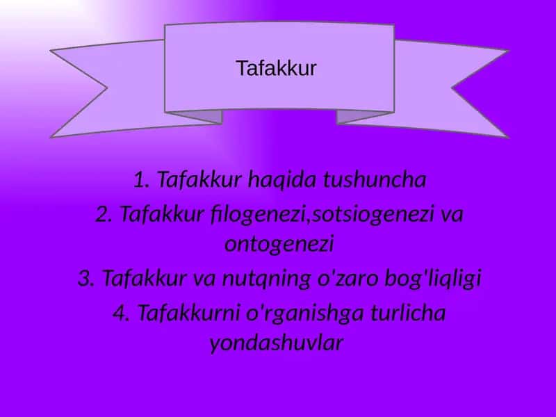 Tafakkur 1