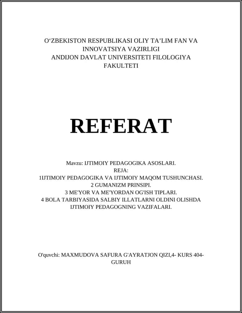 Ijtimoiy Pedagogika Asoslari 1