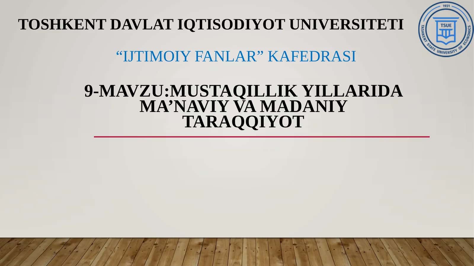 Mustaqillik yillarida ma’naviy va madaniy taraqqiyot 1