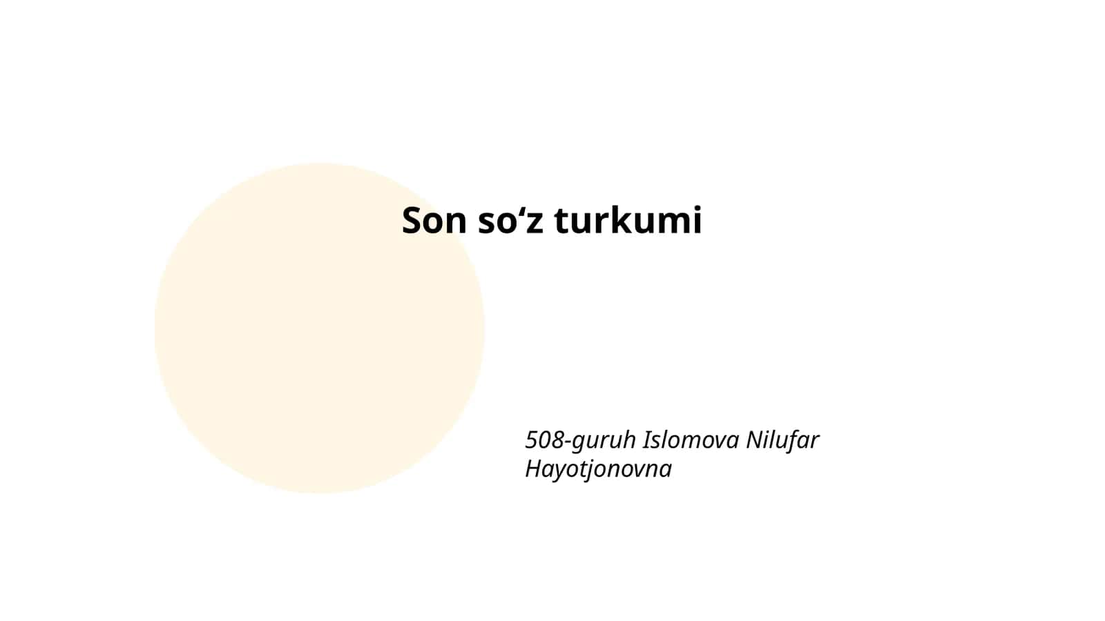 Son soʻz turkumi 1
