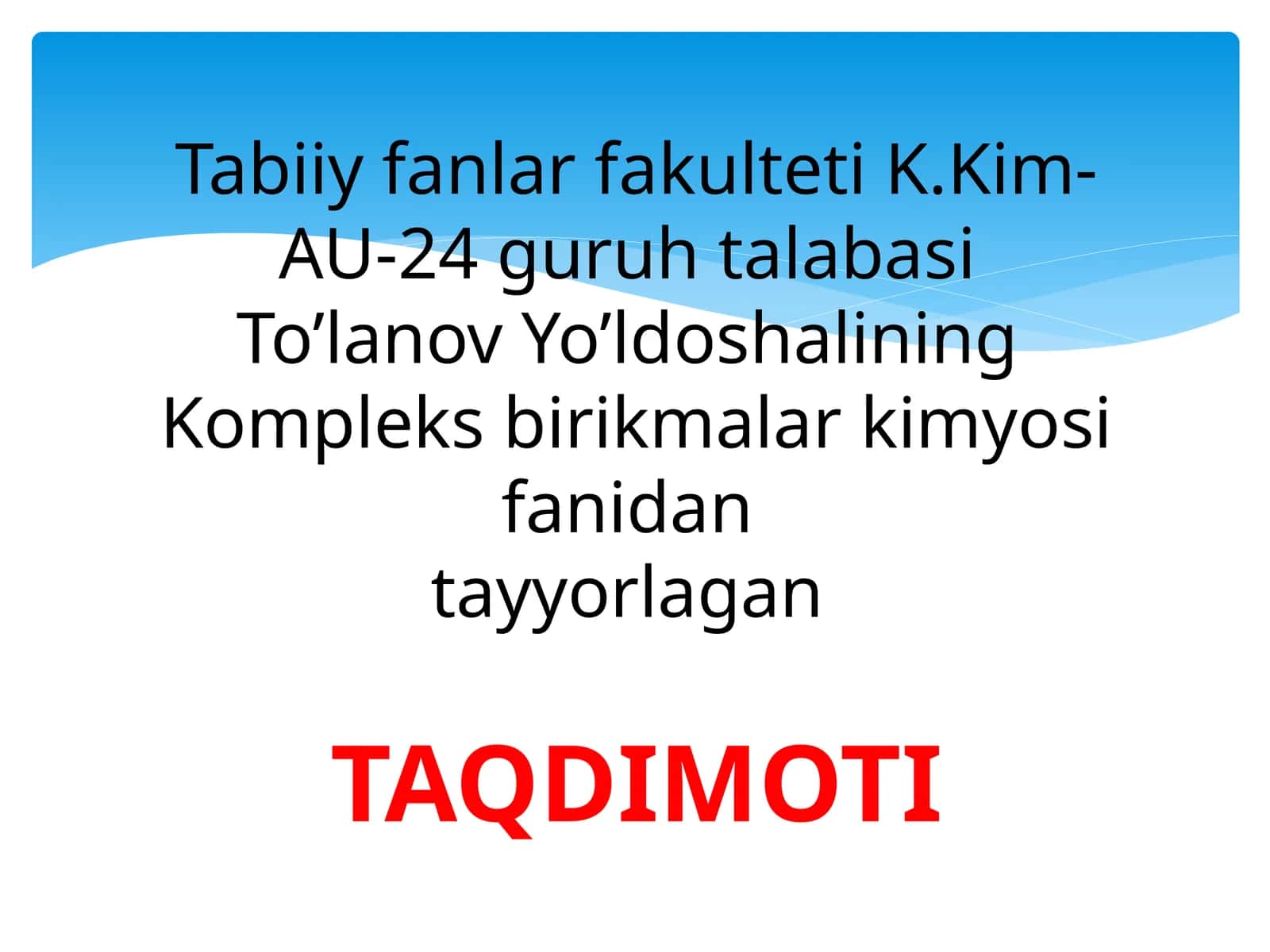 Kompleks birikmalarni kimyoviy analizda qo'llash 1