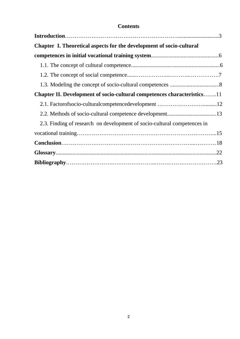 Development of Socio-Cultural Competences in the Initial Vocational Training System 1