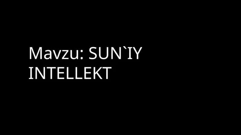 SUN`IYINTELLEKT 1
