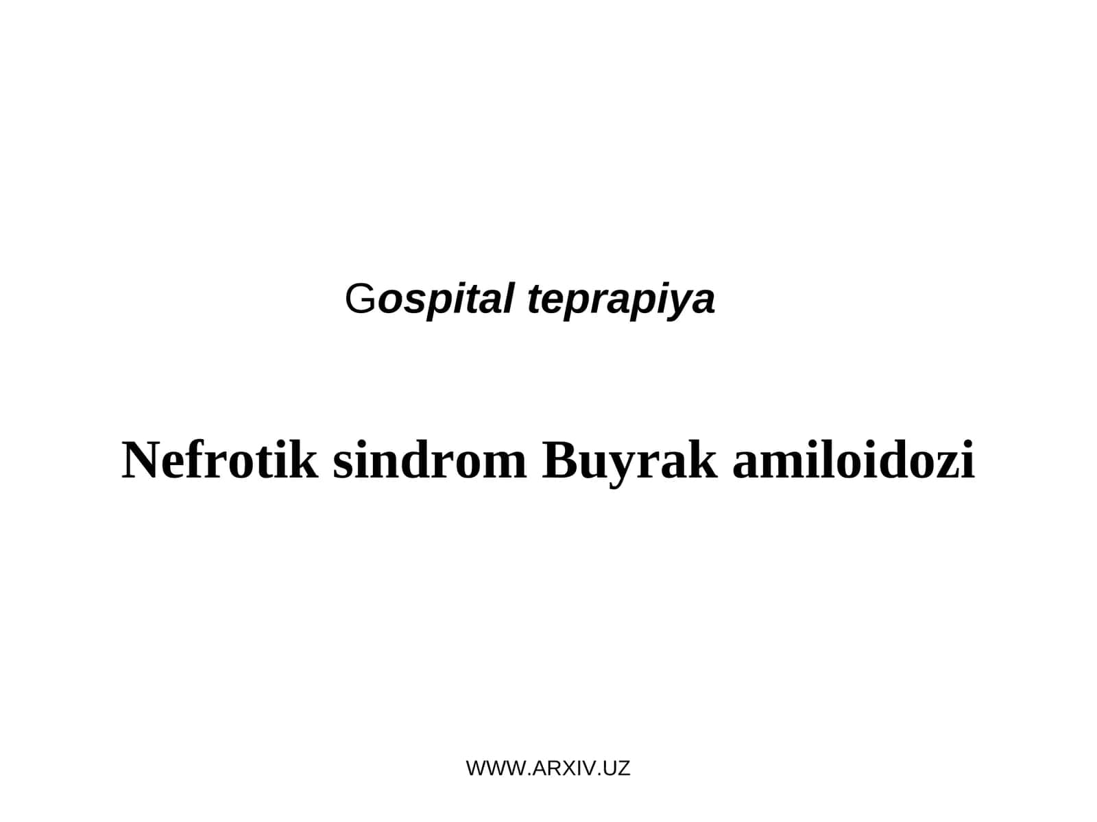 Nefrotik sindrom 1
