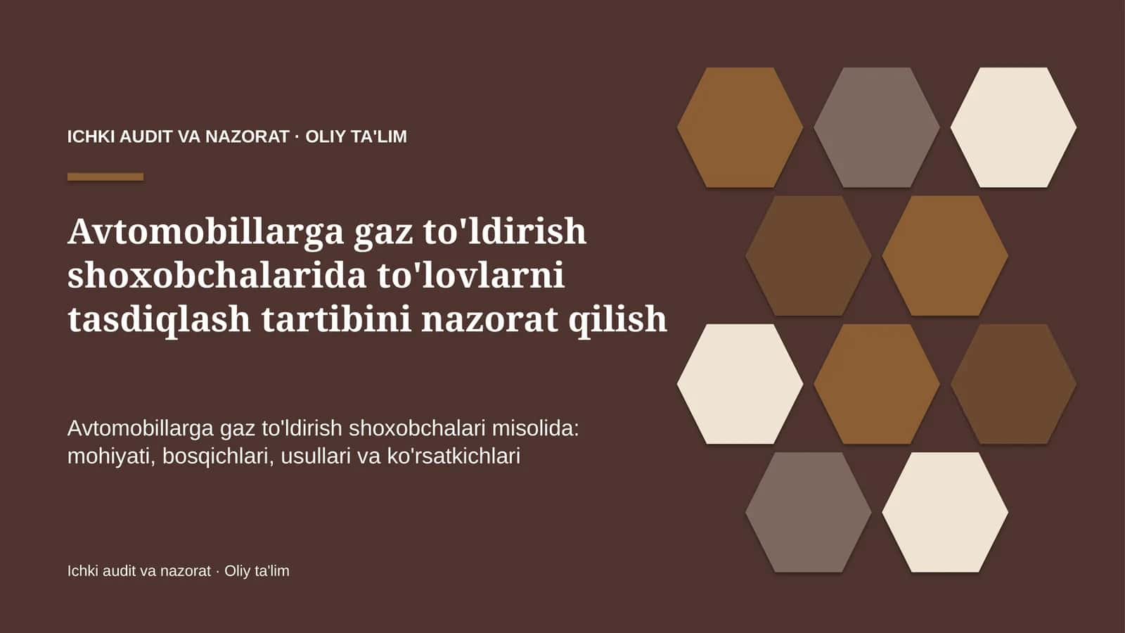 Ichki audit va nazorat · Oliy ta'lil 1