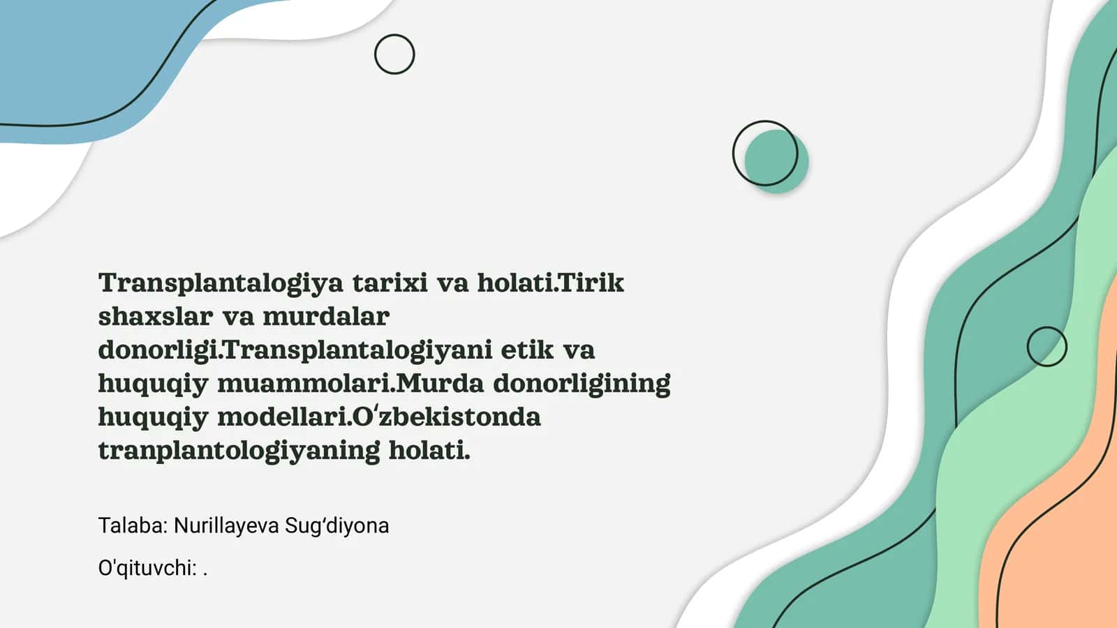 Transplantalogiya tarixi va holati 1