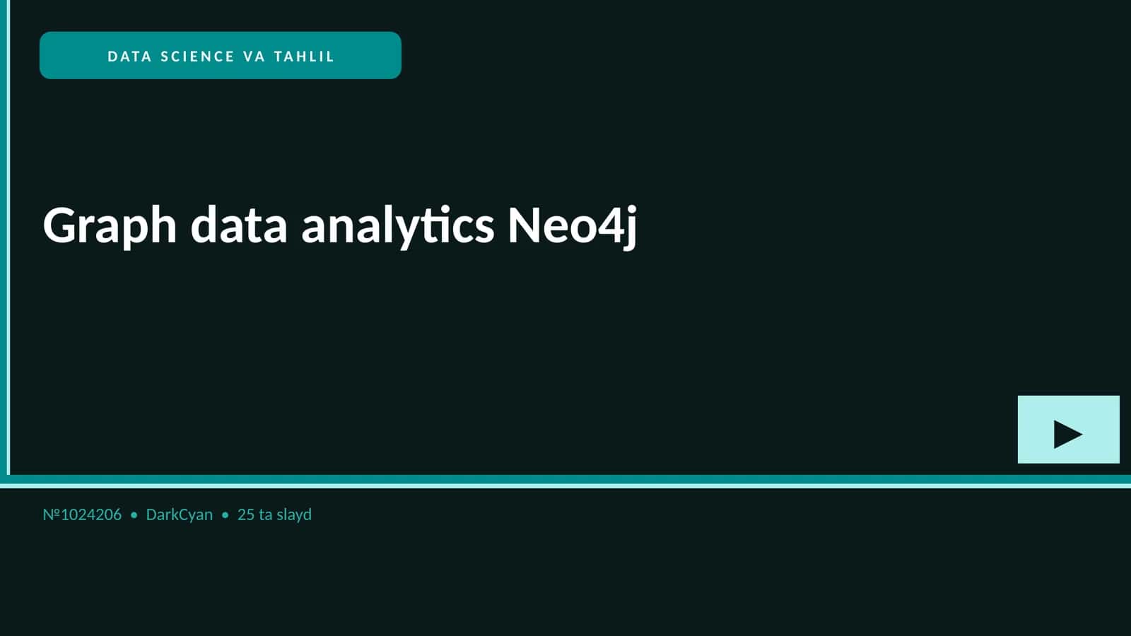 Graph data analytics Neo4j 1