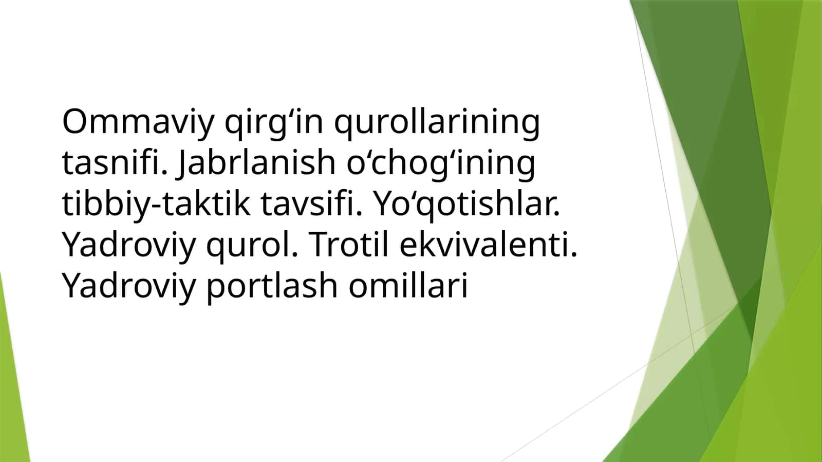 Ommaviy qirg'inq urollari 1