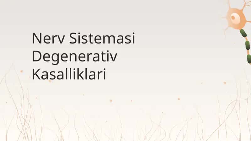 Nerv sistemasi Degenrativ kasalliklari 1