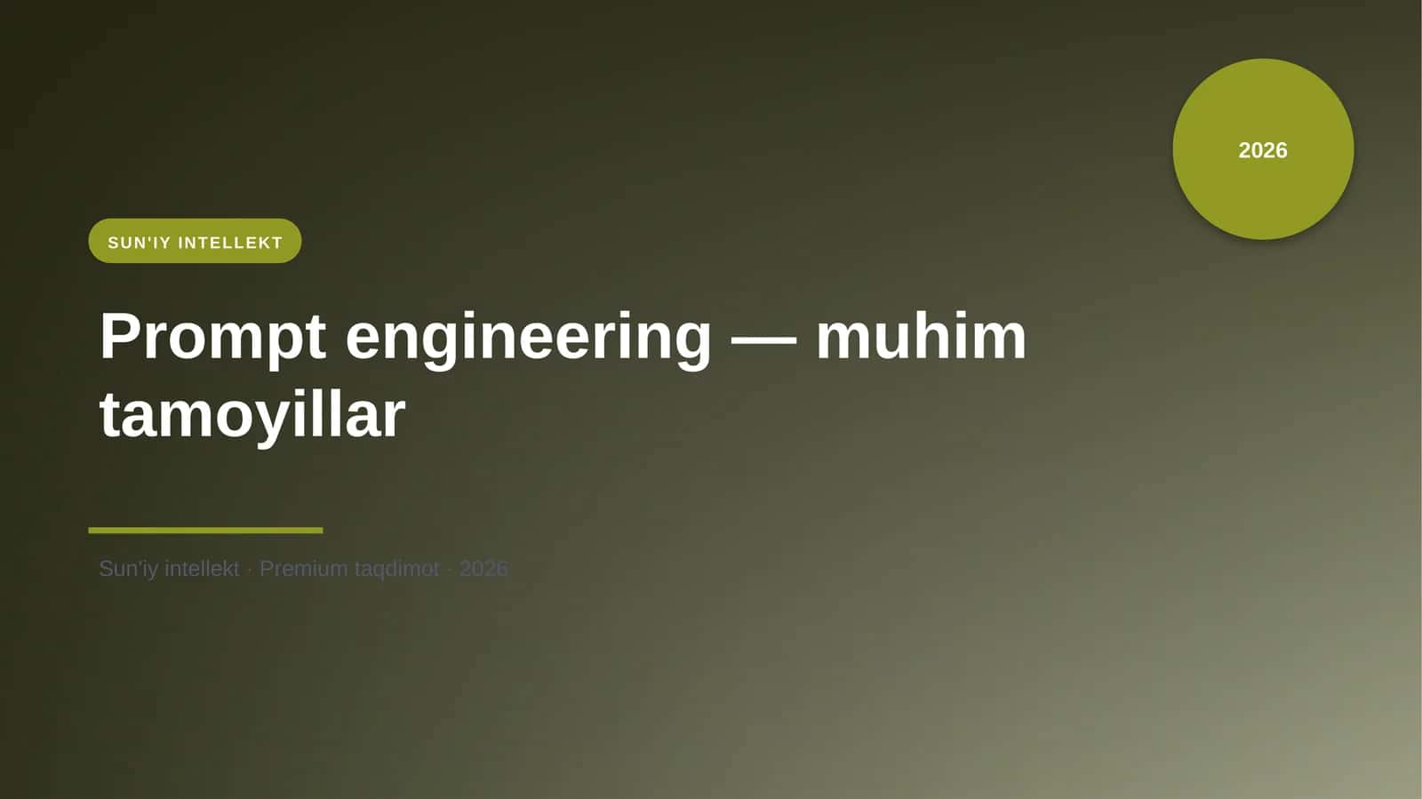Prompt engineering — muhim tamoyillar 1