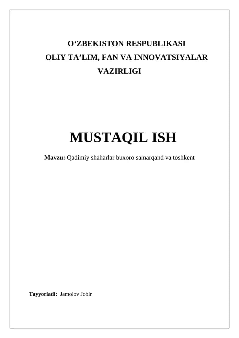 Qadimiy shaharlar buxoro samarqand va toshkent 1