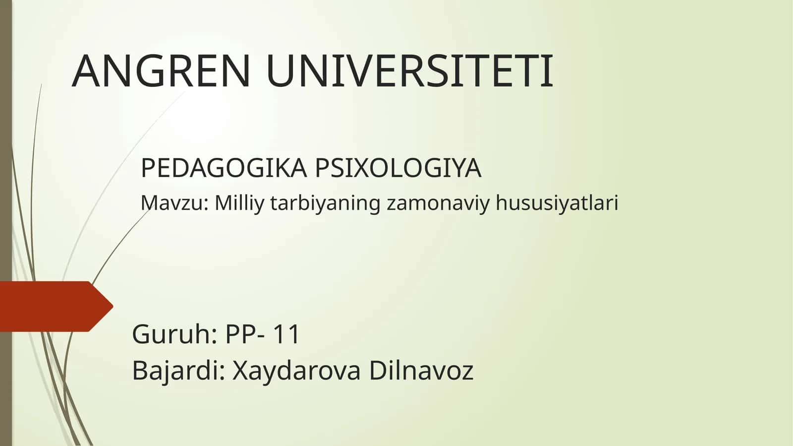 Milliy tarbiyaning zamonaviy hususiyatlari 1