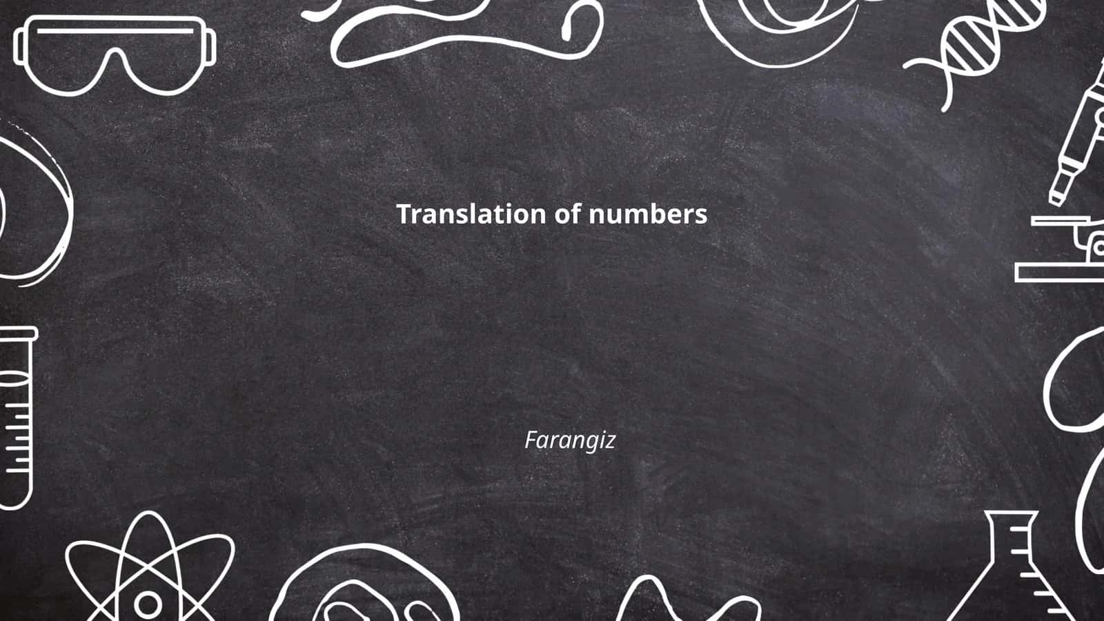 Translation of numbers 1