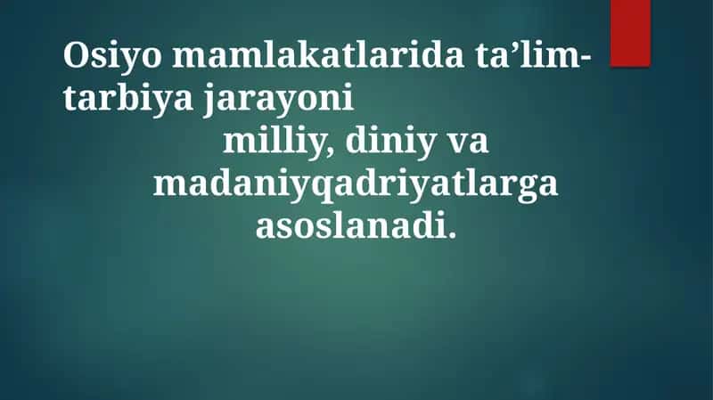 Milliy qadriyatlar ta'limda 1