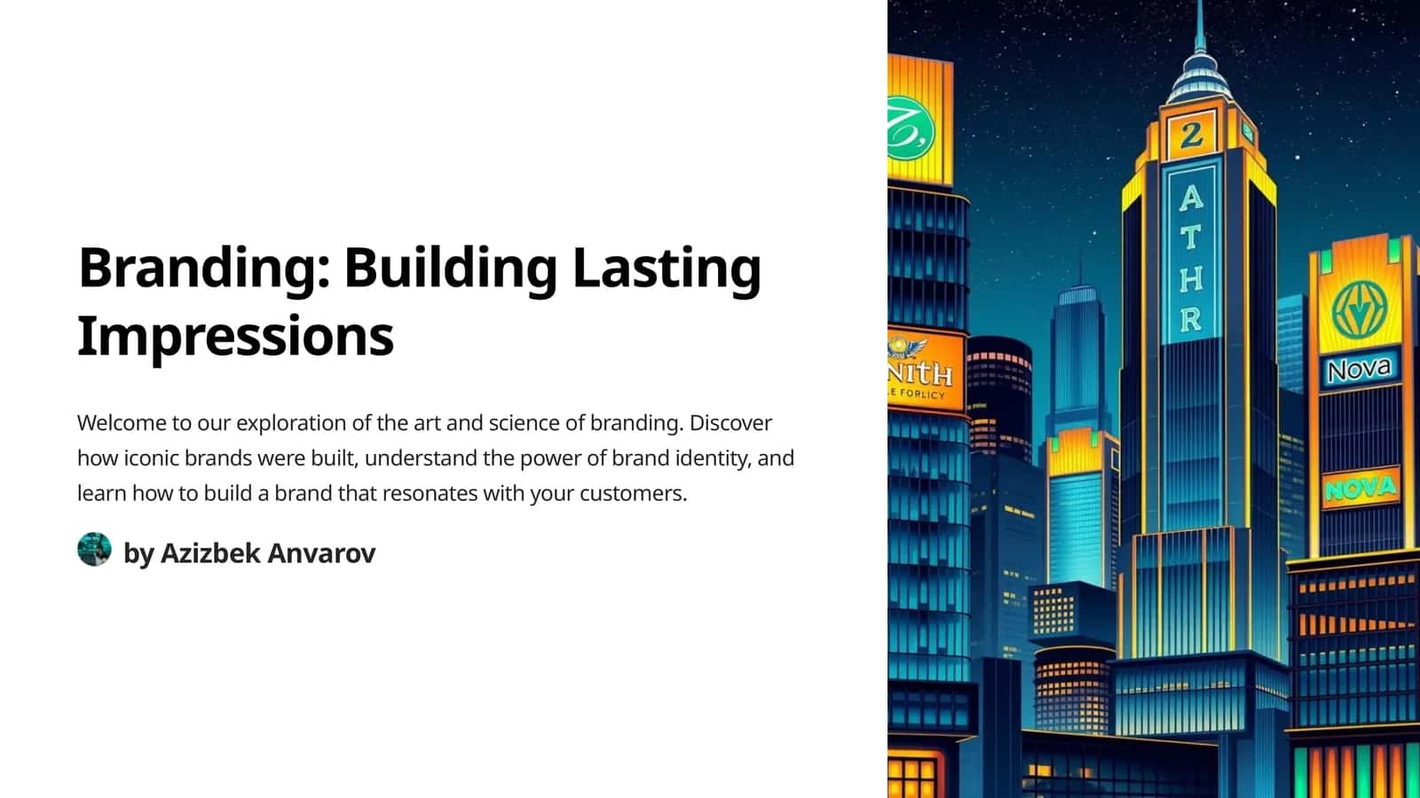 Branding: Building Lasting Impressions 1