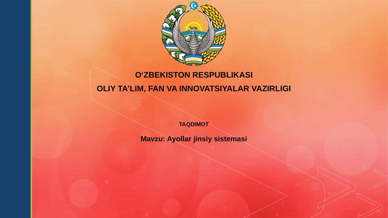 Ayollar jinsiy sistemasi 1