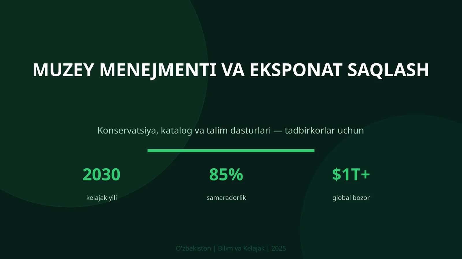 MUZEY MENEJMENTI VA EKSPONAT SAQLASH 1