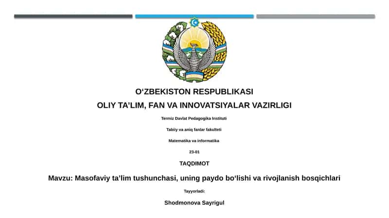 Masofaviy ta'lim 1
