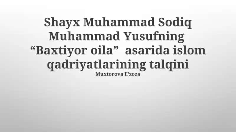 Baxtiyor oila 1