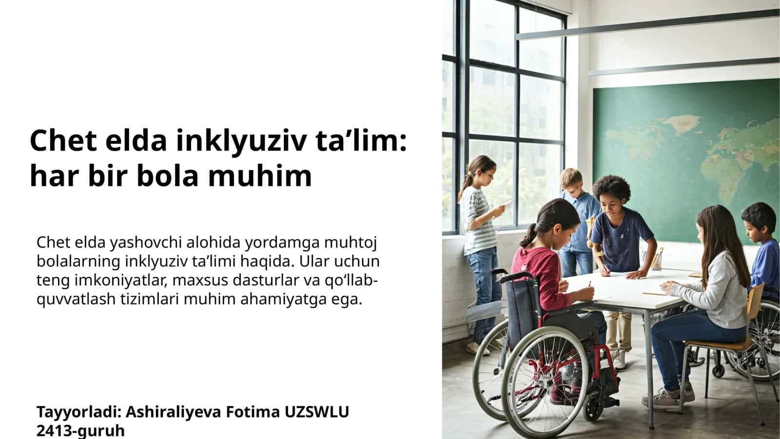 Chet elda inklyuziv taʼlim: har bir bola muhim 1