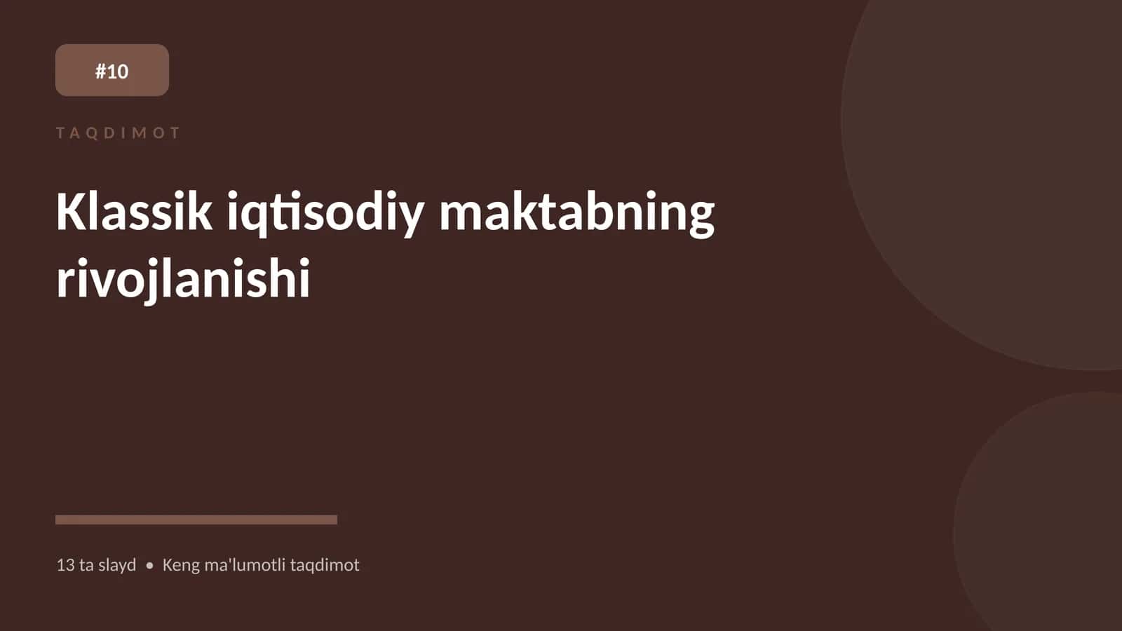 Klassik iqtisodiy maktabning rivojlanishi 1