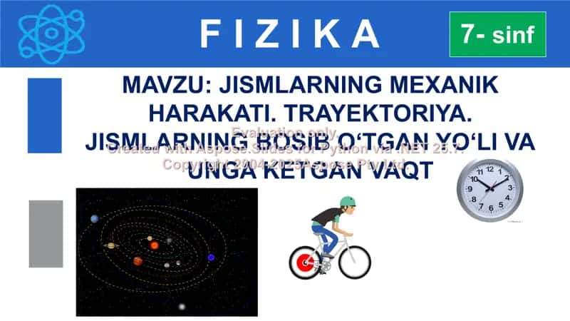 Jismlarning Mexanik Harakati 1