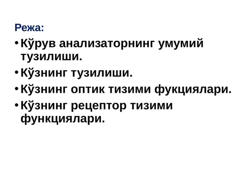 Кўрув анализатори 1
