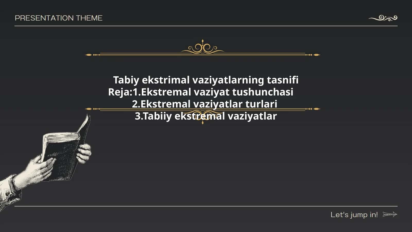Tabiy ekstrimal vaziyatlarning tasnifi 1