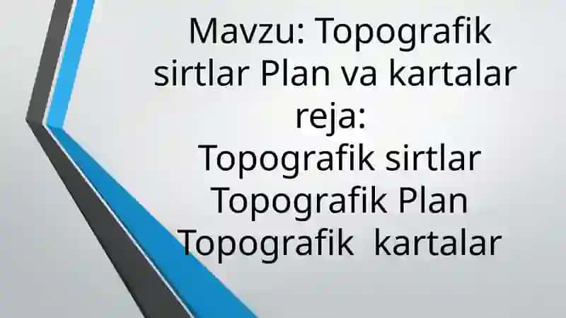 Topografik xaritalar