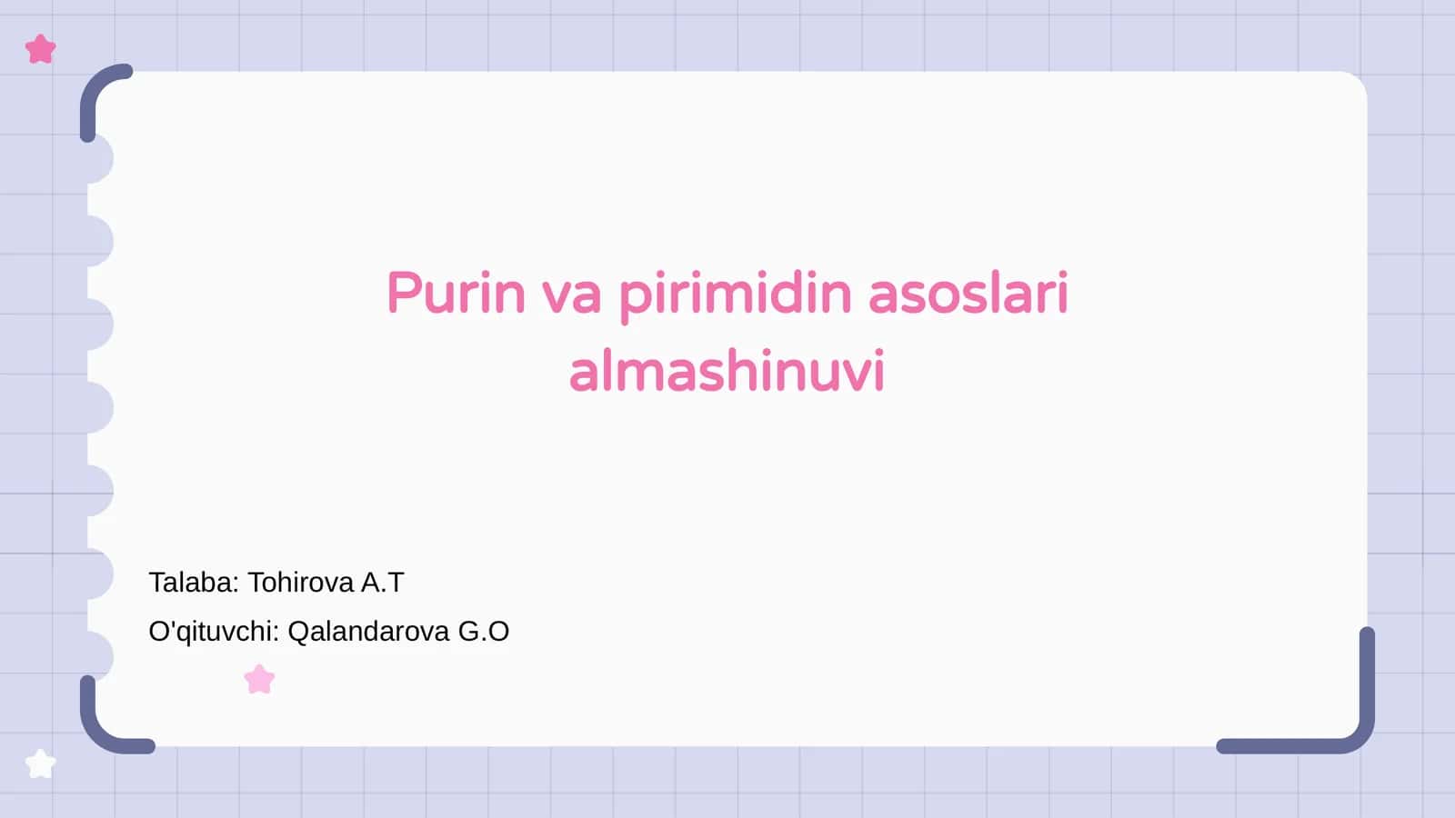 Purin va pirimidin asoslari almashinuvi 1