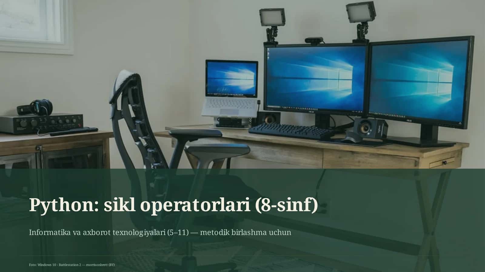 Python: sikl operatorlari (8-sinf) 1