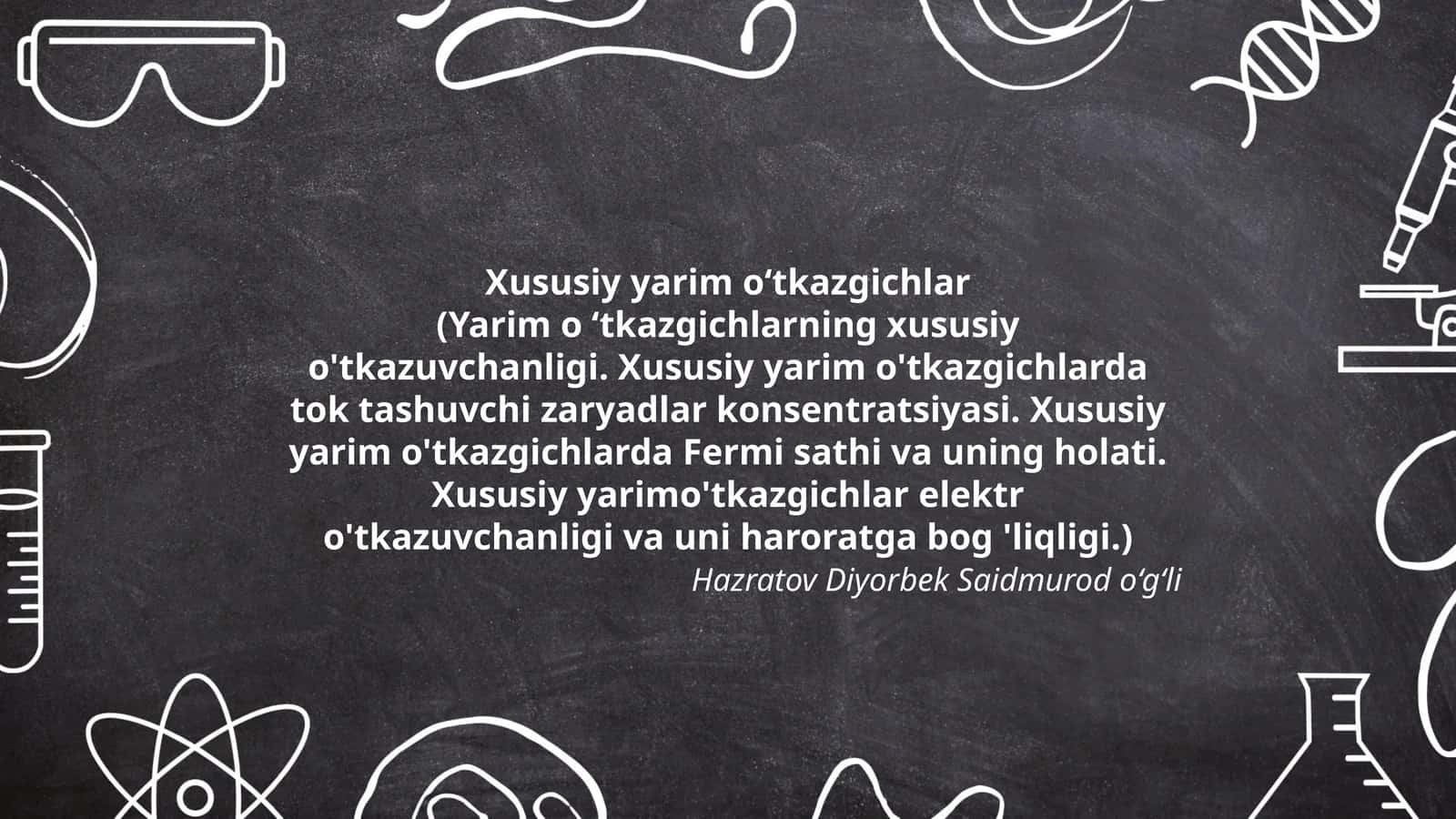 Xususiy yarim o‘tkazgichlar 1