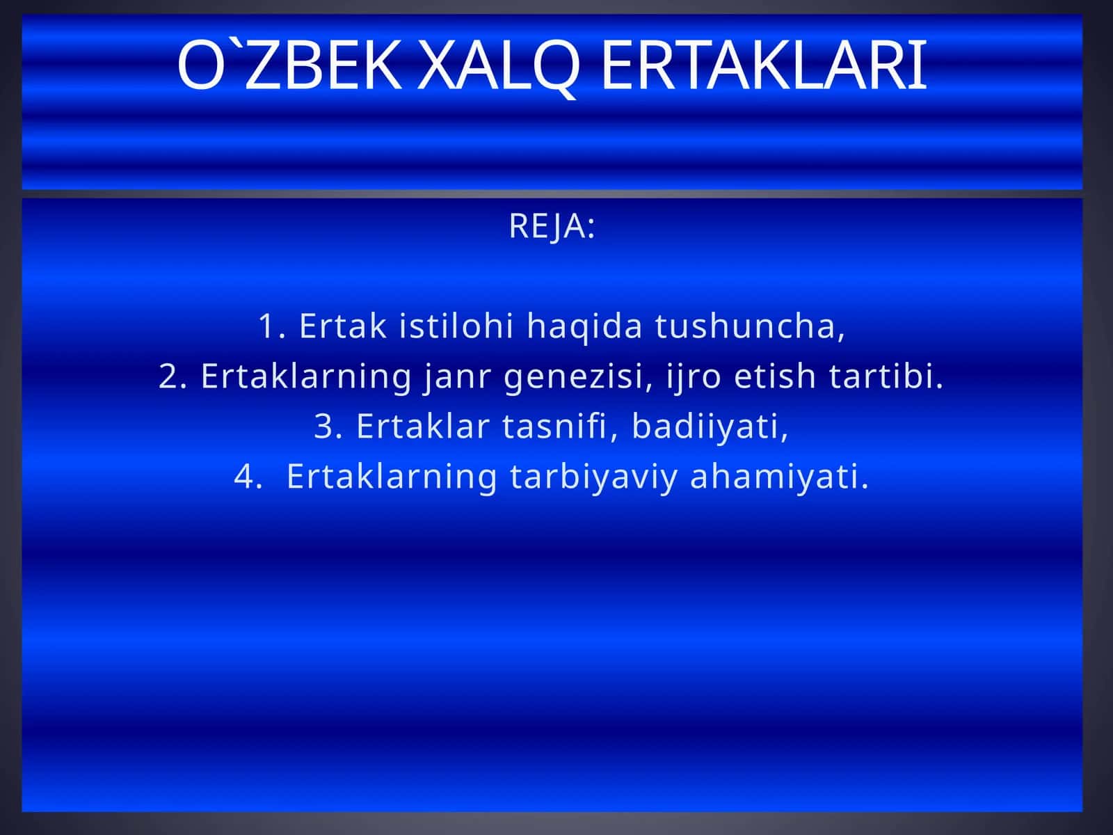 Ertaklar tasnifi va tarbiyasi 1