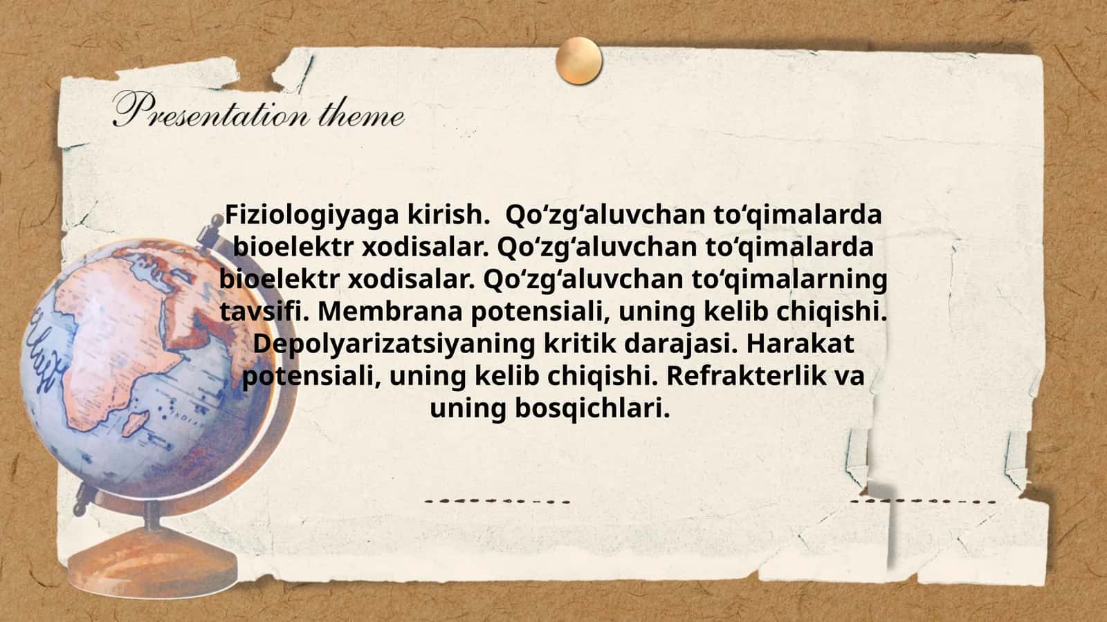 Fiziologiyaga kirish 1