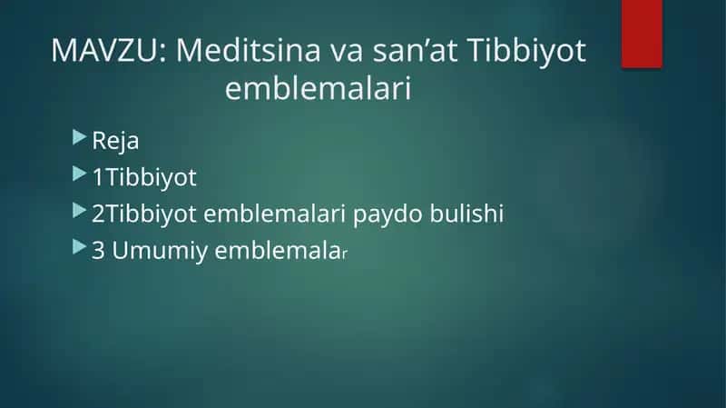 Meditsina va san’at Tibbiyot emblemalari 1