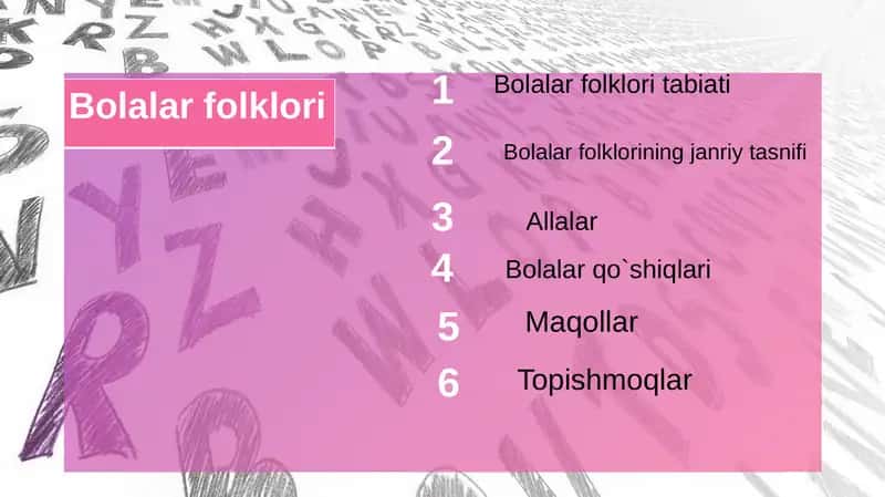 Bolalar folklori 1