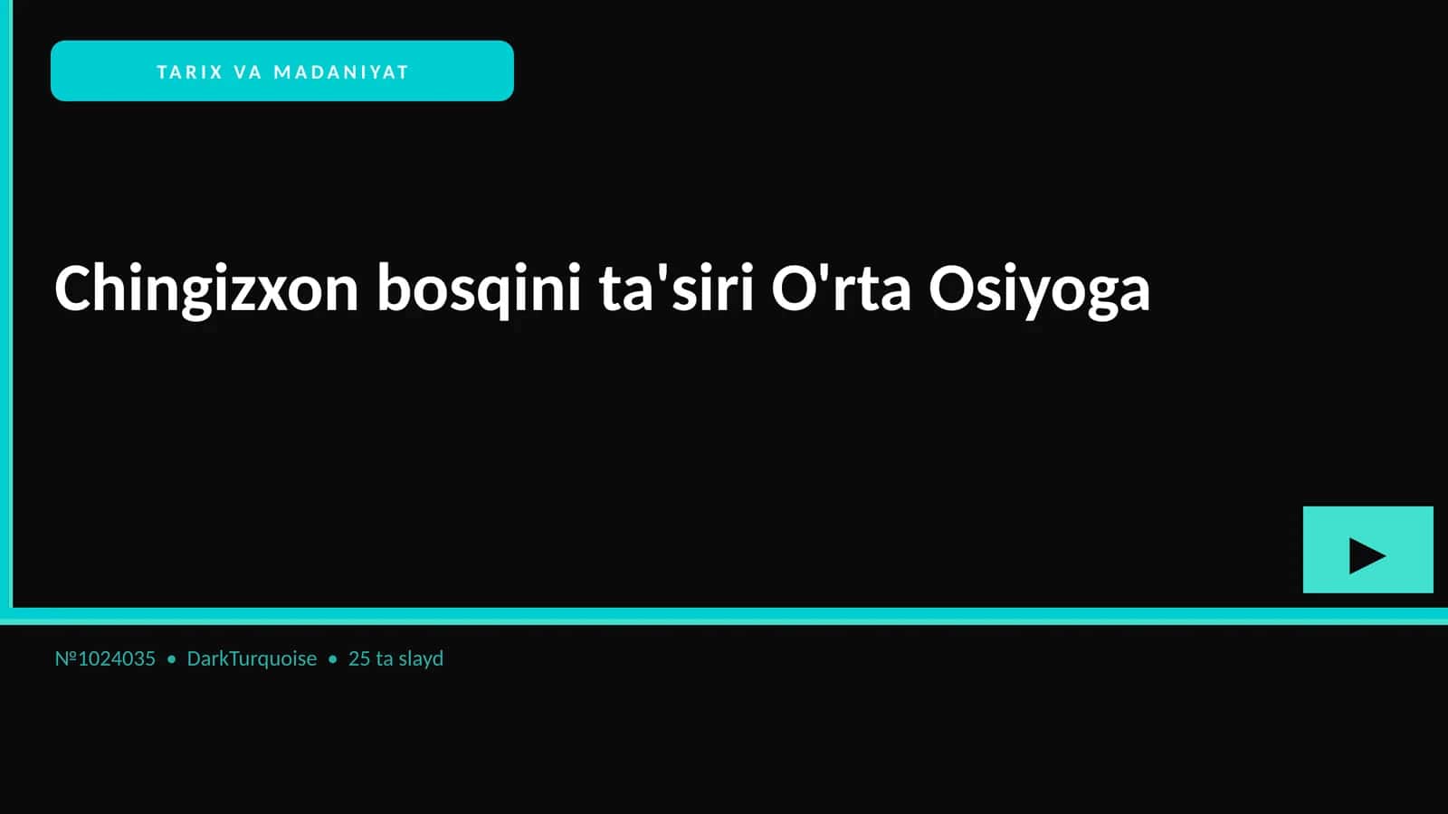 Chingizxon bosqini ta'siri O'rta Osiyoga 1