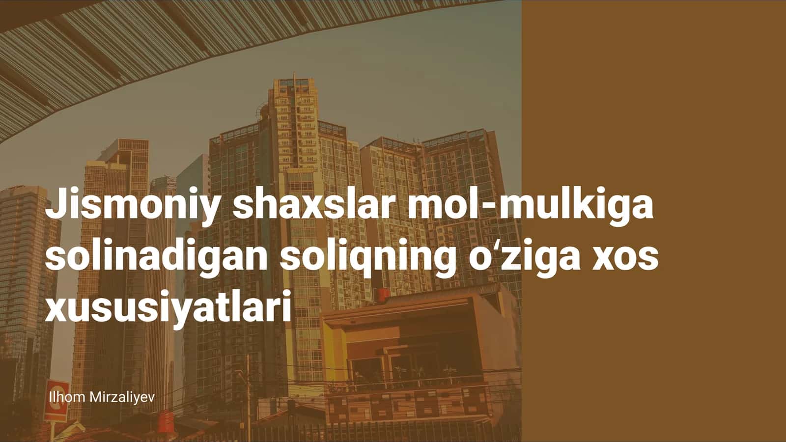 Jismoniy shaxslar mol-mulkiga solinadigan soliqning oʻziga xos xususiyatlari 1