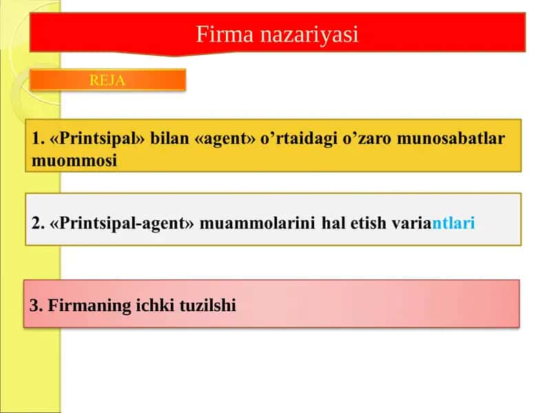 Firma nazariyasi 1